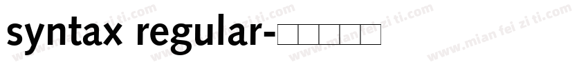 syntax regular字体转换